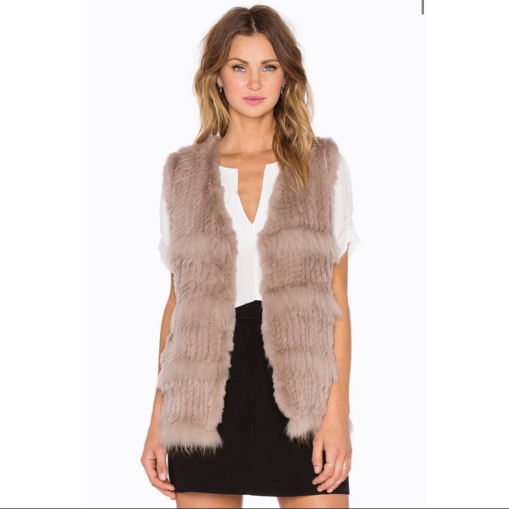 Heartloom Revolve Rabbit and Raccoon Fur Vest